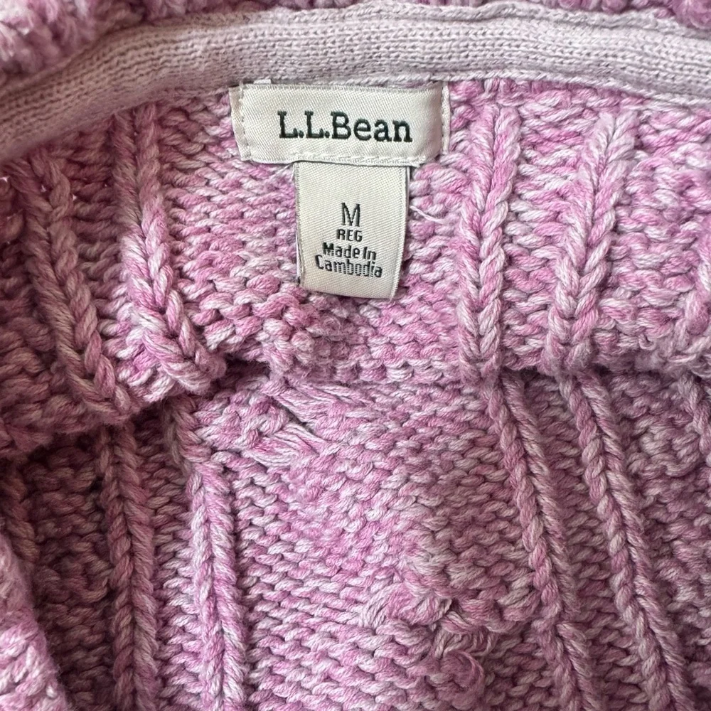 L.L. Bean Double L cable knit sweater - Picture 3 of 4